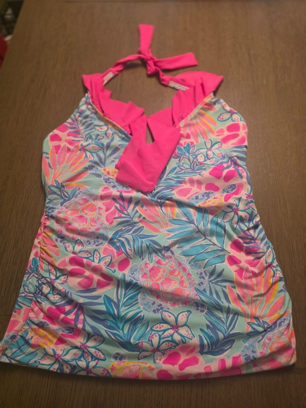 Lilly Pulitzer Nara Rainforest Retreat Halter Tankini Top size 16